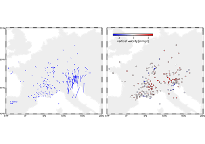 Alpine 3-component GPS velocities