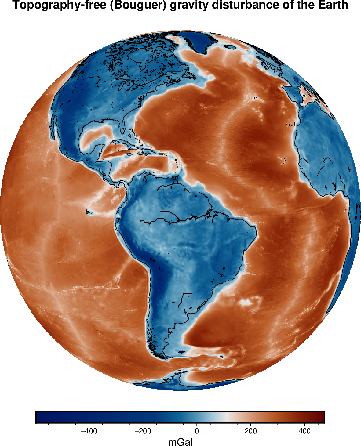 gravity disturbance topofree