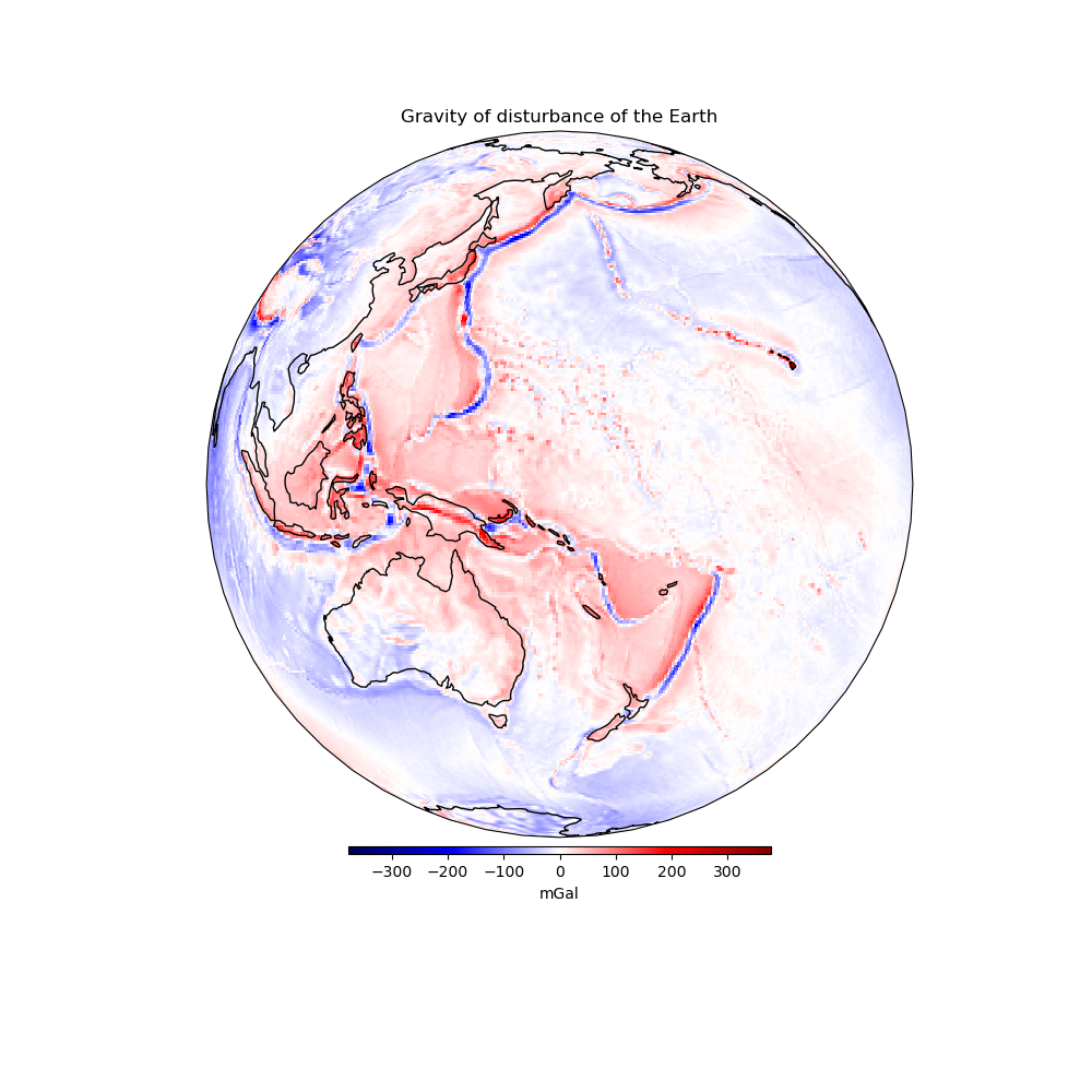 Gravity of disturbance of the Earth