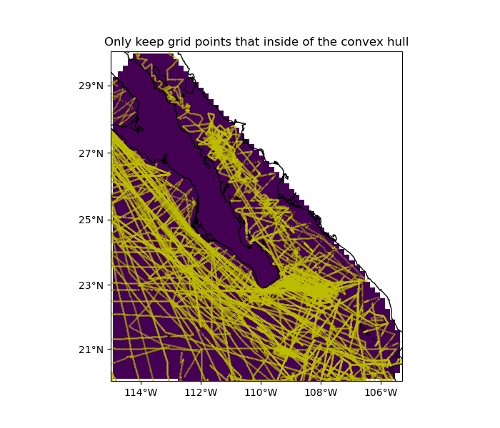 Only keep grid points that inside of the convex hull